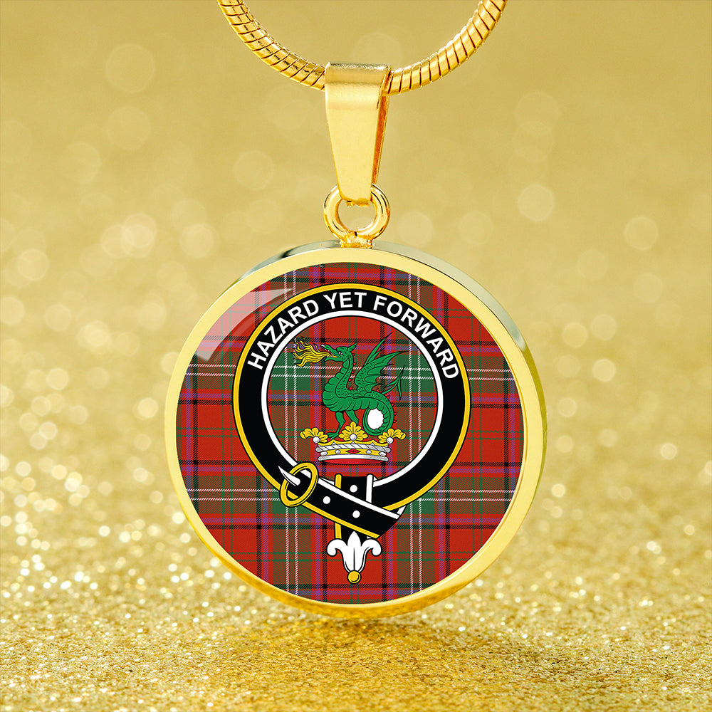 Scottish Tartan Seton Ancient Clan Circle Necklace Classic Style