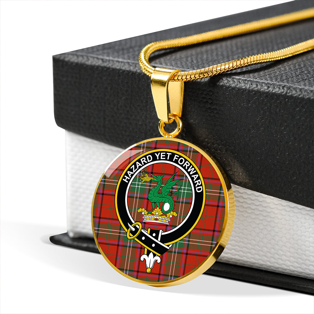 Scottish Tartan Seton Ancient Clan Circle Necklace Classic Style