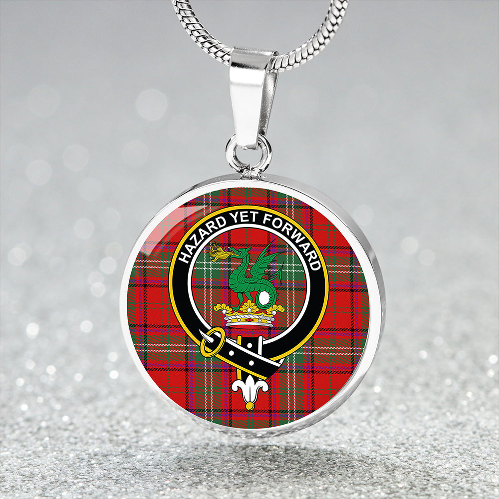 Scottish Tartan Seton Modern Clan Circle Necklace Classic Style