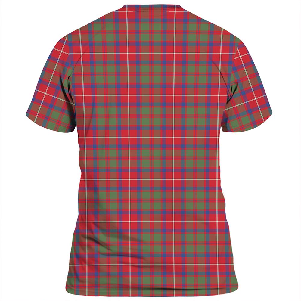 Shaw Red Modern Tartan Classic Crest T-Shirt