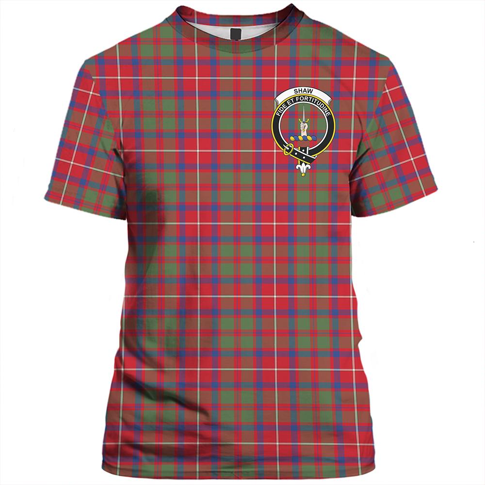 Shaw Red Modern Tartan Classic Crest T-Shirt