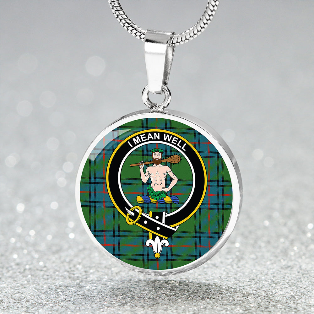 Scottish Tartan Shaw Ancient Clan Circle Necklace Classic Style