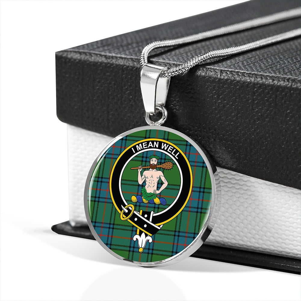 Scottish Tartan Shaw Ancient Clan Circle Necklace Classic Style
