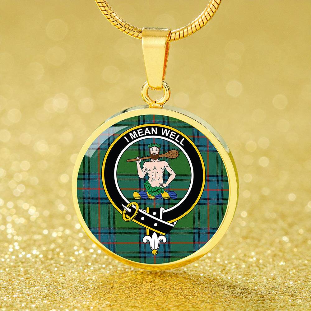 Scottish Tartan Shaw Ancient Clan Circle Necklace Classic Style