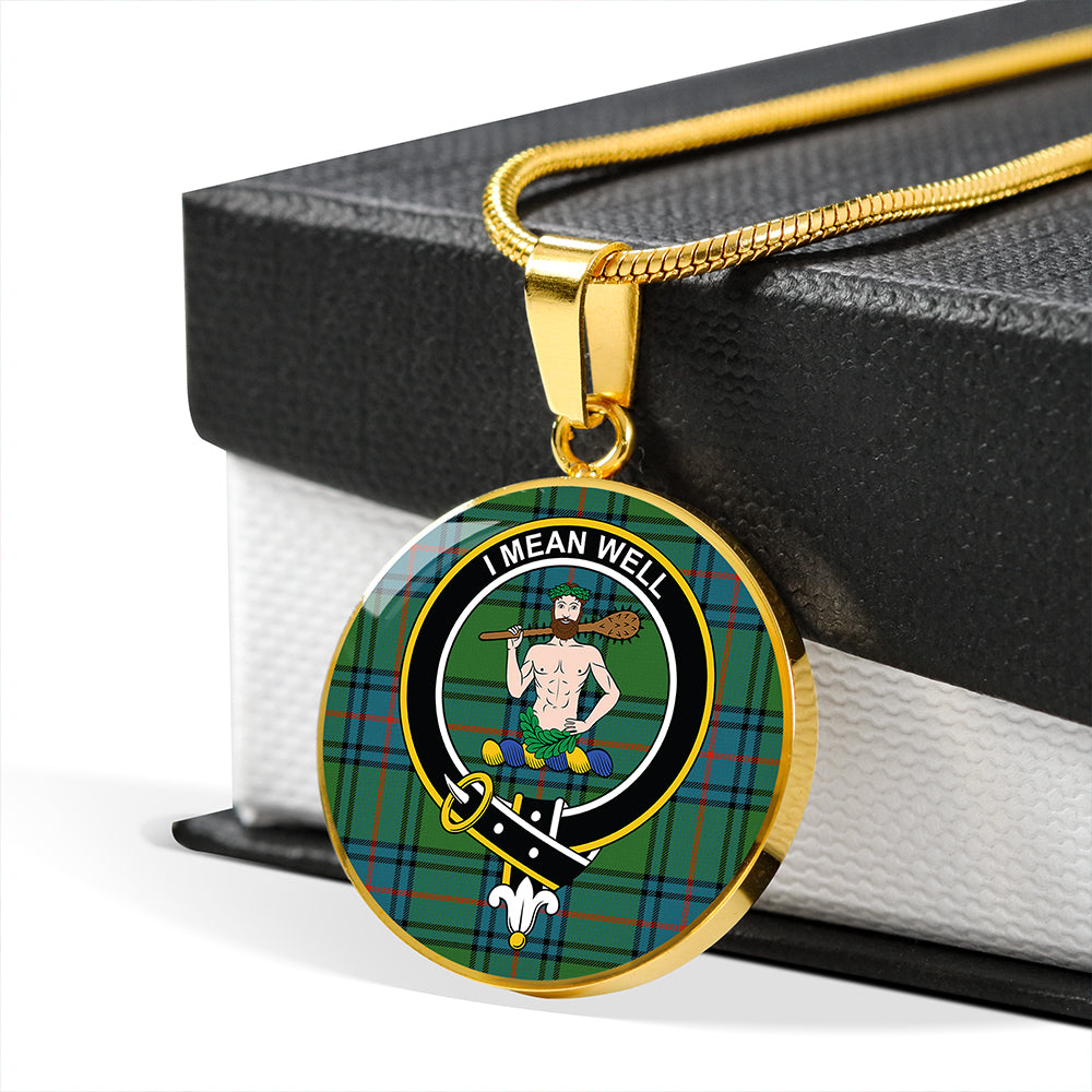 Scottish Tartan Shaw Ancient Clan Circle Necklace Classic Style