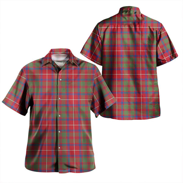 Scottish Tartan Shaw Red Modern Clan Hawaiian Shirt Plaid Style