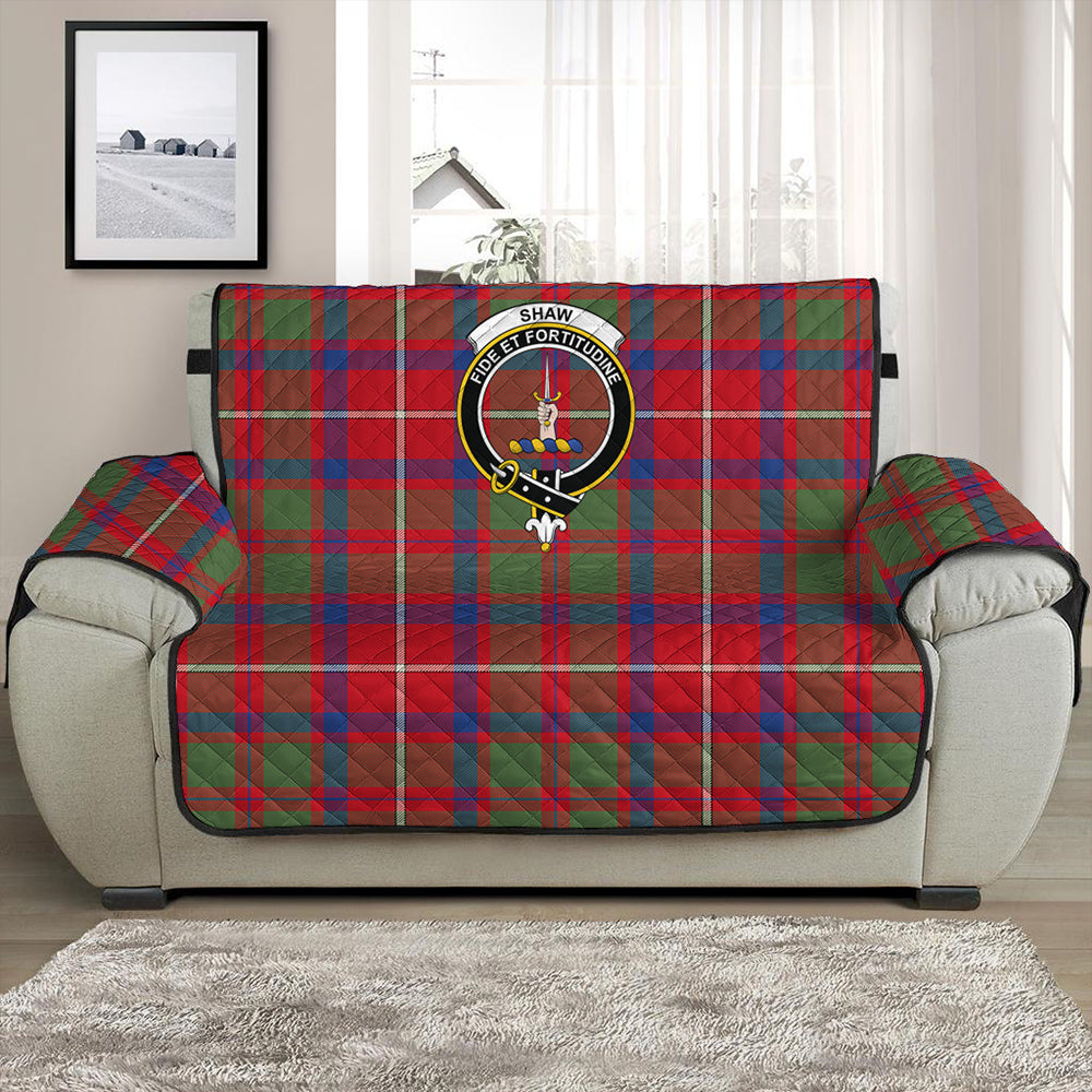 Shaw Red Modern Tartan Classic Crest Sofa Protector