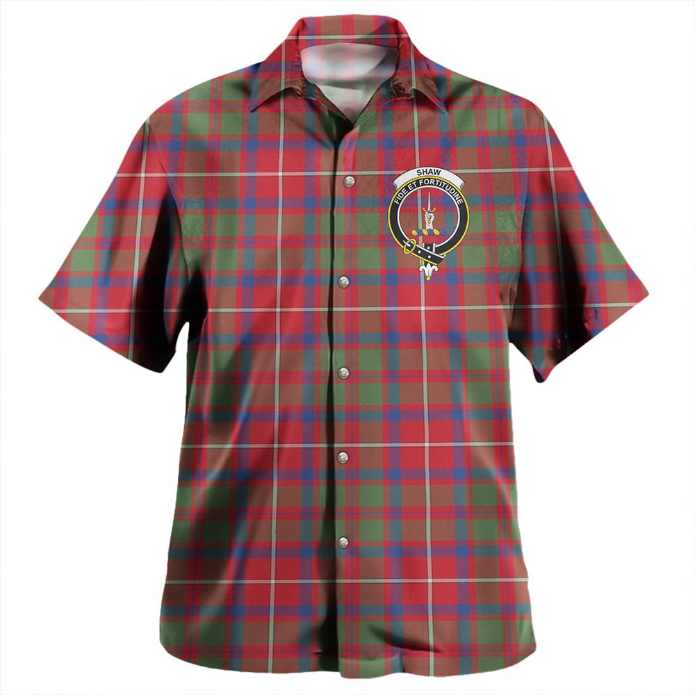 Scottish Tartan Shaw Red Modern Clan Hawaiian Shirt Crest Style