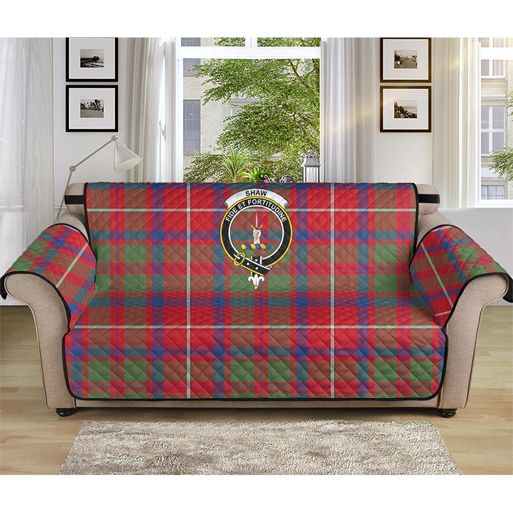 Shaw Red Modern Tartan Classic Crest Sofa Protector