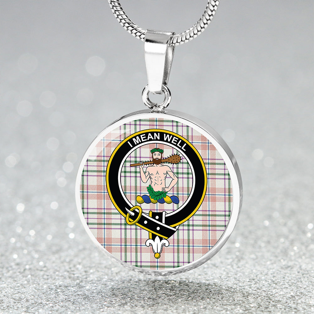 Scottish Tartan Shaw Women's Dress Ancient Clan Circle Necklace Classic Style