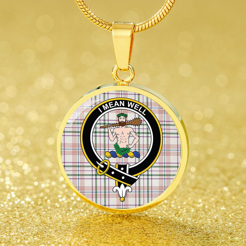 Scottish Tartan Shaw Women's Dress Ancient Clan Circle Necklace Classic Style