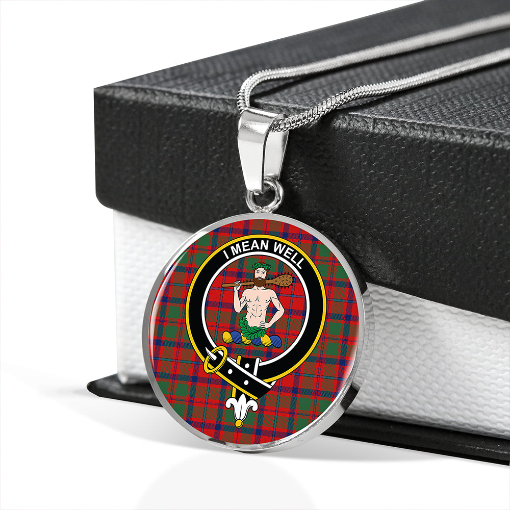 Scottish Tartan Shaw of Tordarroch Modern Clan Circle Necklace Classic Style