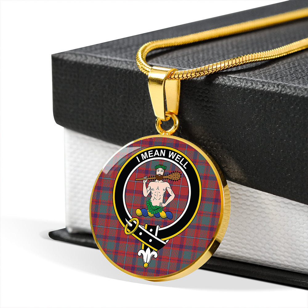 Scottish Tartan Shaw of Tordarroch Weathered Clan Circle Necklace Classic Style