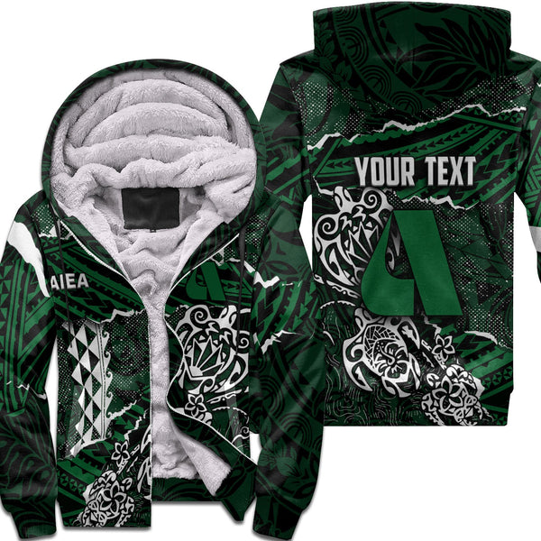 Hawaii Aiea High School Custom Sherpa Hoodie Polynesian Turtle Style