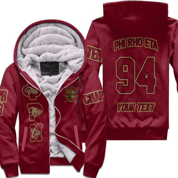 Fraternity Hoodie - Personalized Phi Rho Eta Sherpa Hoodie Original Maroon Style