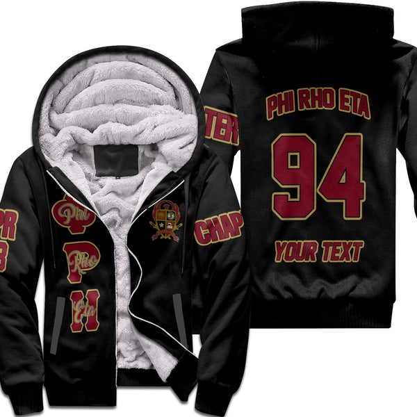 Fraternity Hoodie - Personalized Phi Rho Eta Sherpa Hoodie Original Dark Style