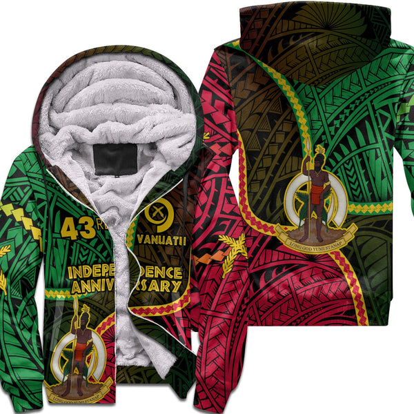 Vanuatu Sherpa Hoodie Independence Day 43rd Anniversary Style