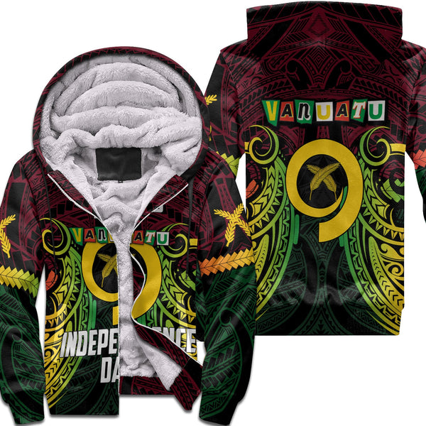 Vanuatu Sherpa Hoodie Independence Day 43rd Anniversary Style 2