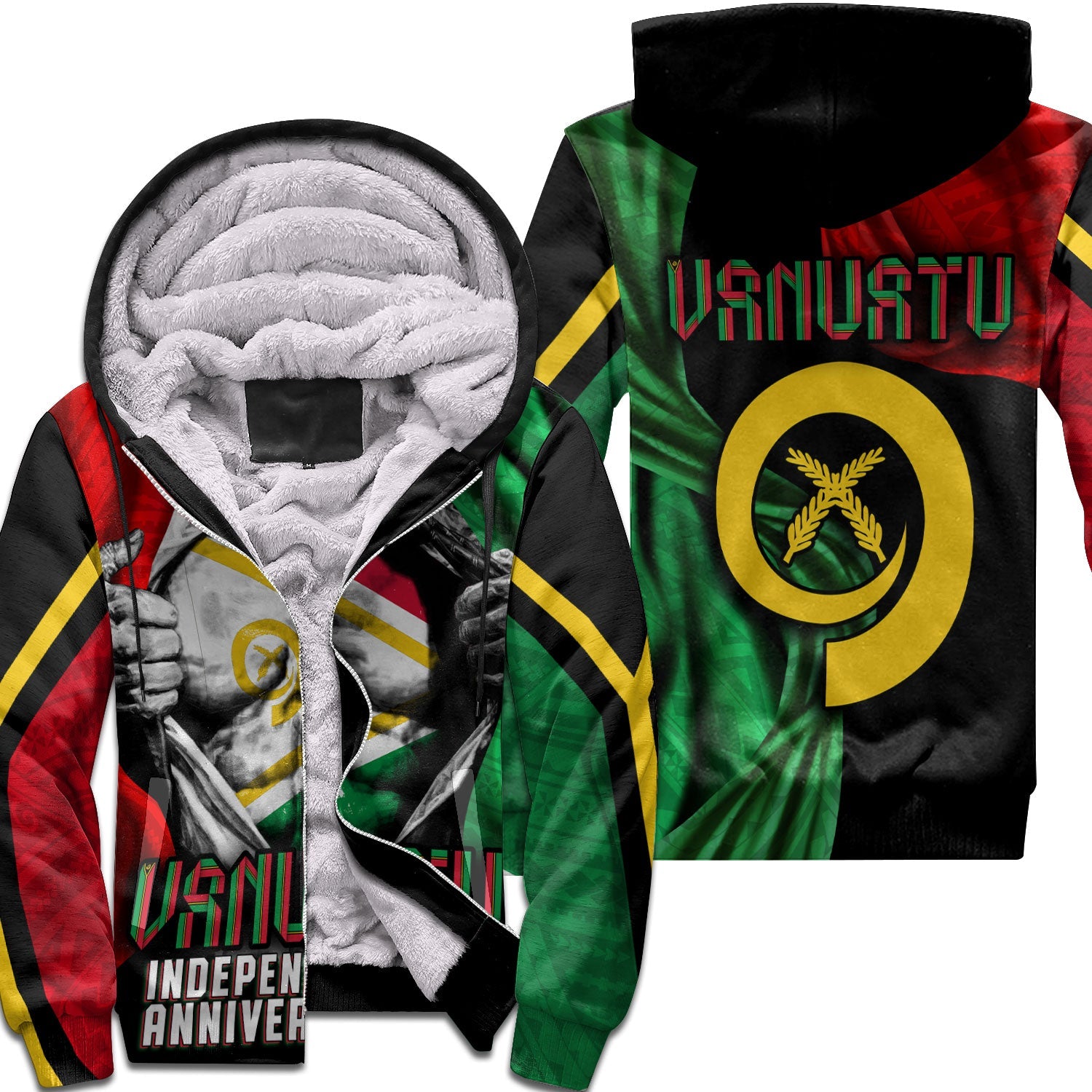 Vanuatu In Me Independence Day Sherpa Hoodie 43rd Anniversary Style