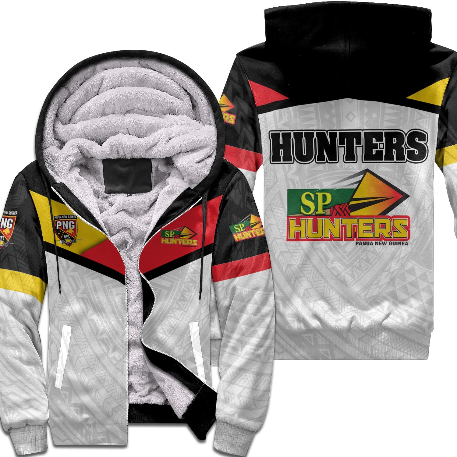 Papua New Guinea Rugby Hunters Sherpa Hoodie