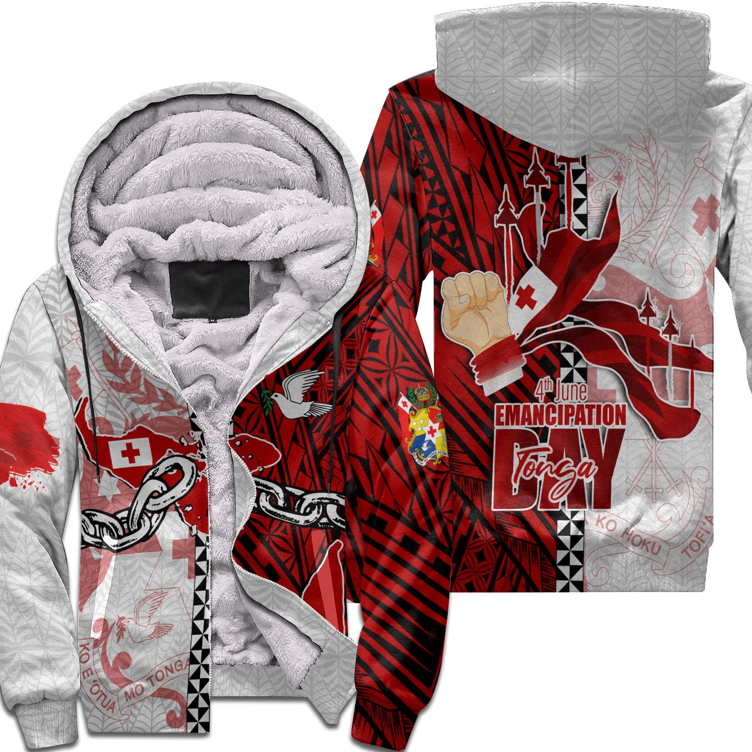 Tonga National Emancipation Day Sherpa Hoodie