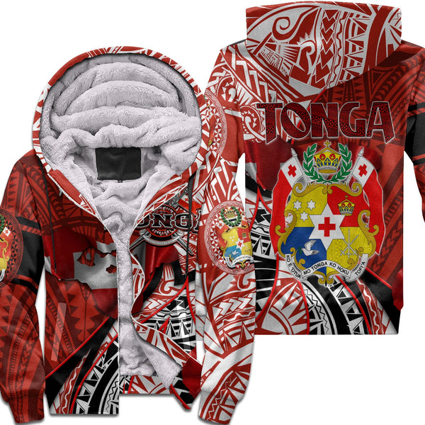 Tonga In My Heart Royal Coat Of Arms Sherpa Hoodie