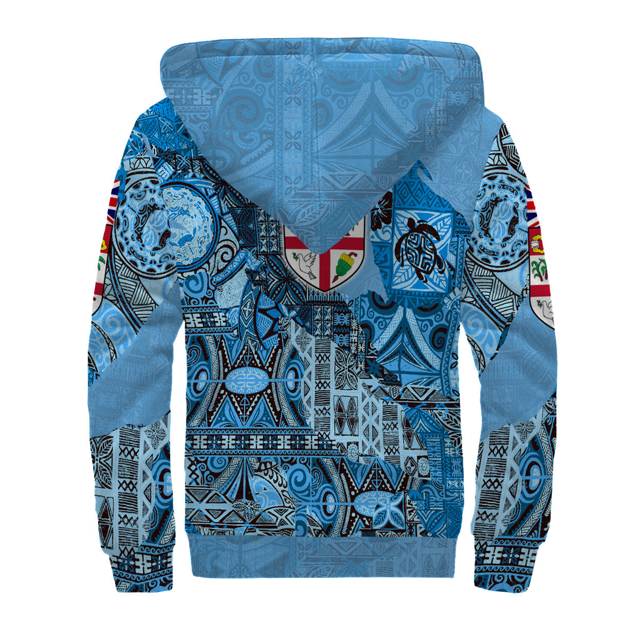 Fiji Flag & Coat Of Arms Sherpa Hoodie