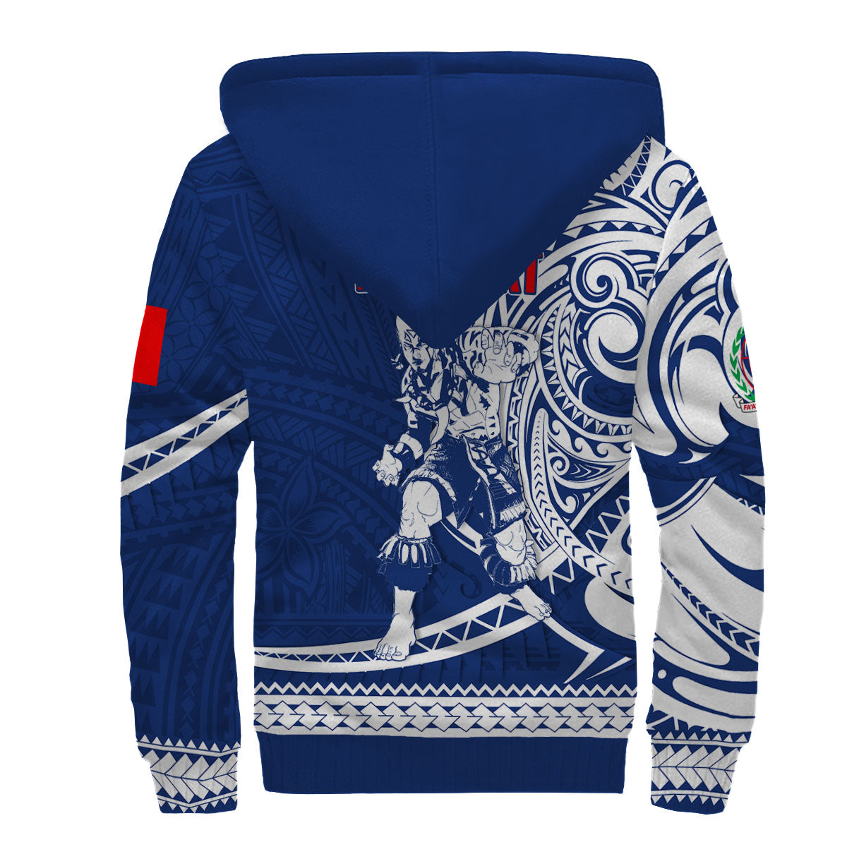 Custom Samoa Sherpa Hoodie Warrior Ula Nifo Style