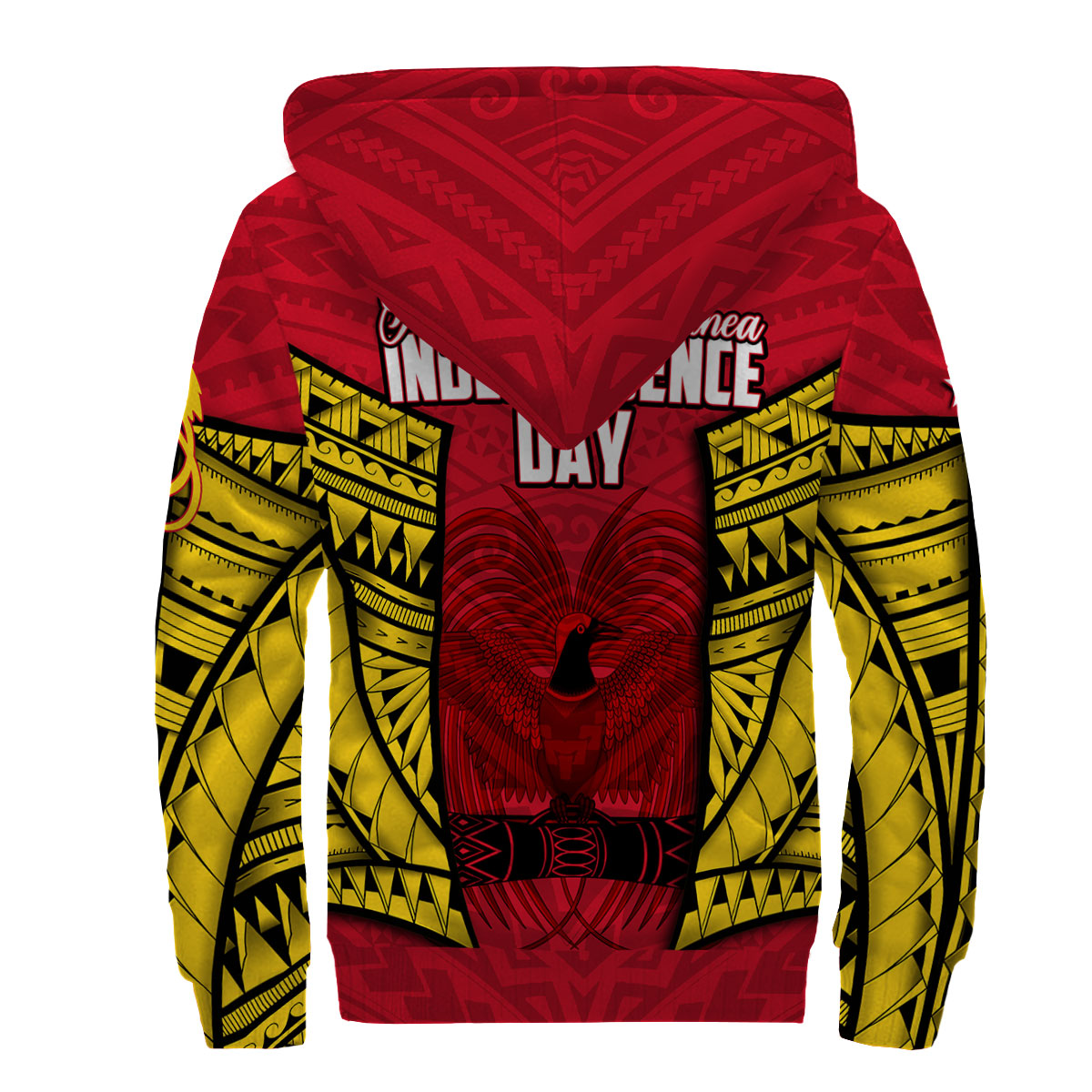 Papua New Guinea Independence Day Sherpa Hoodie Raggiana Bird of Paradise Style