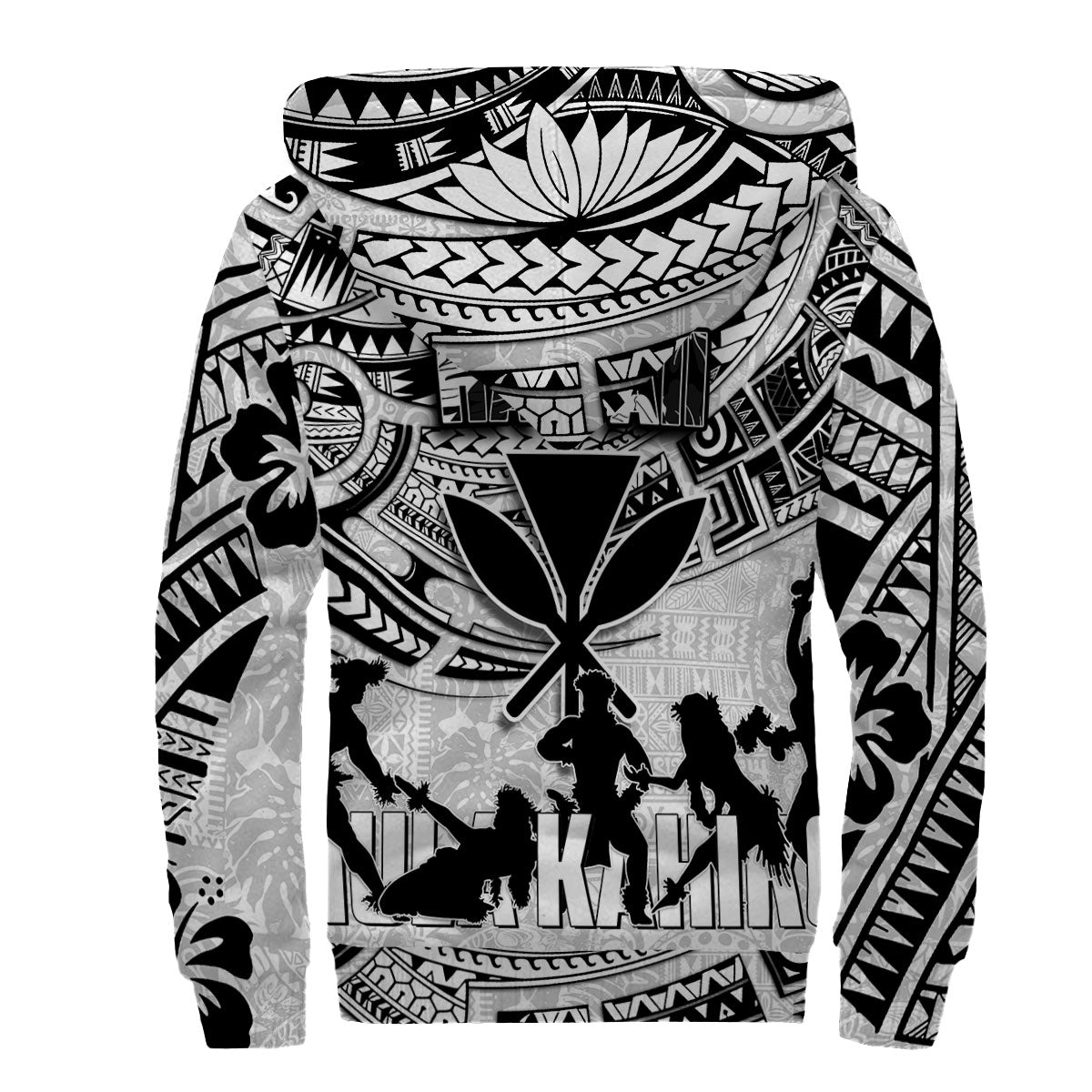 Hawaiian Hula Kahiko Sherpa Hoodie