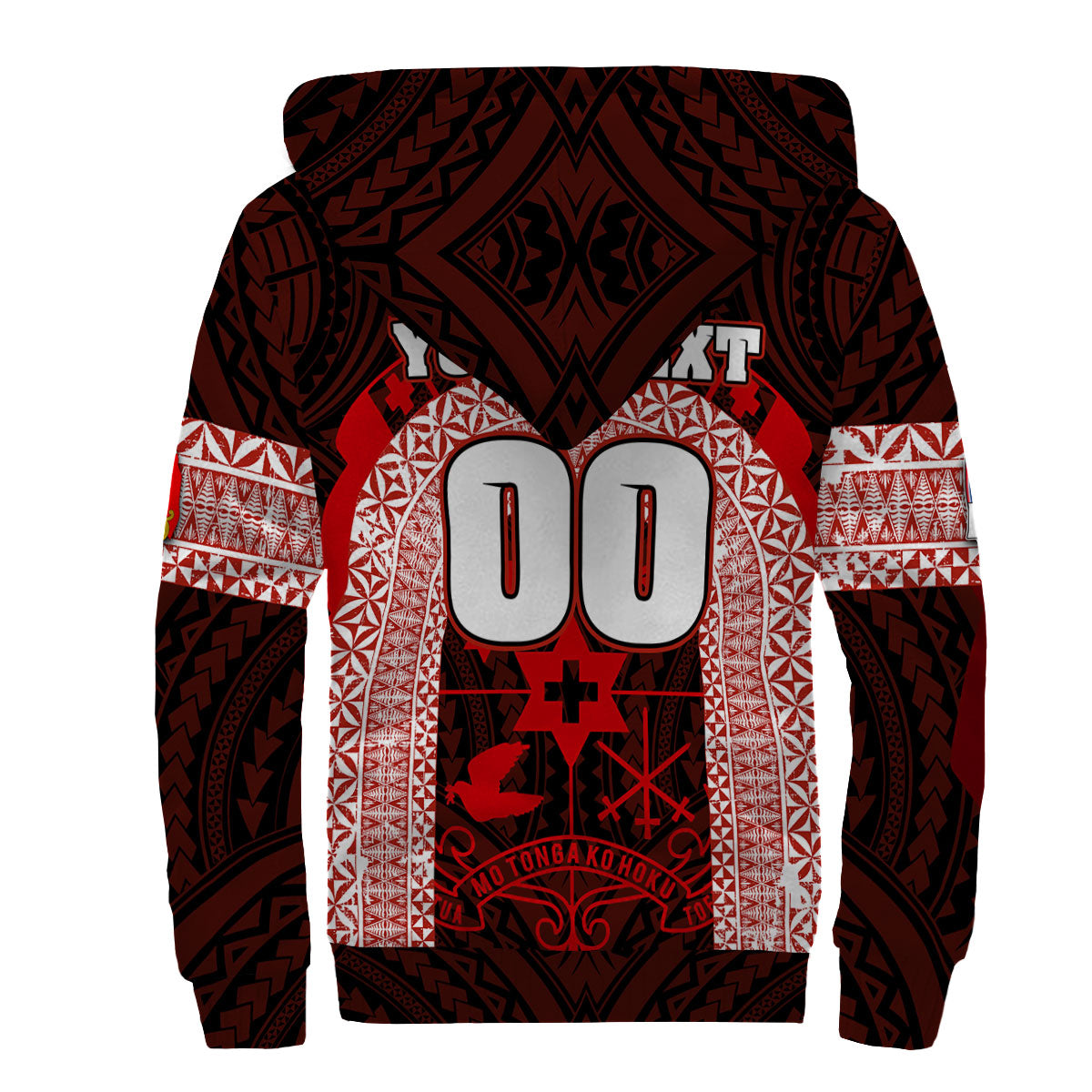 Custom Tonga Mate Ma'a Rugby League Sherpa Hoodie