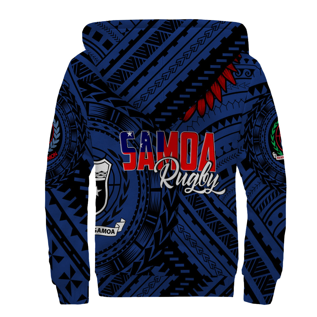 Samoa TOA Rugby Sherpa Hoodie Ulafala Style