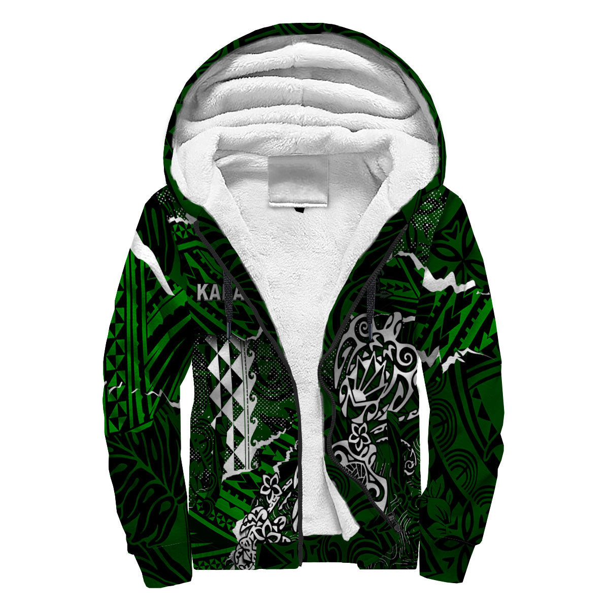 Hawaii Kapaa High School Custom Sherpa Hoodie Polynesian Turtle Style