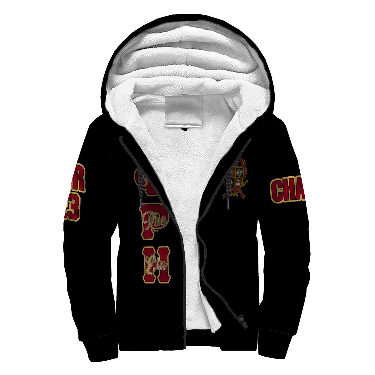 Fraternity Hoodie - Personalized Phi Rho Eta Sherpa Hoodie Original Dark Style