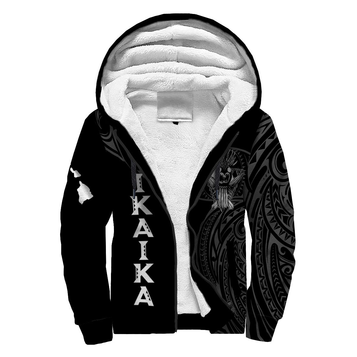 Hawaii Ikaika Warrior Sherpa Hoodie Polynesian Style