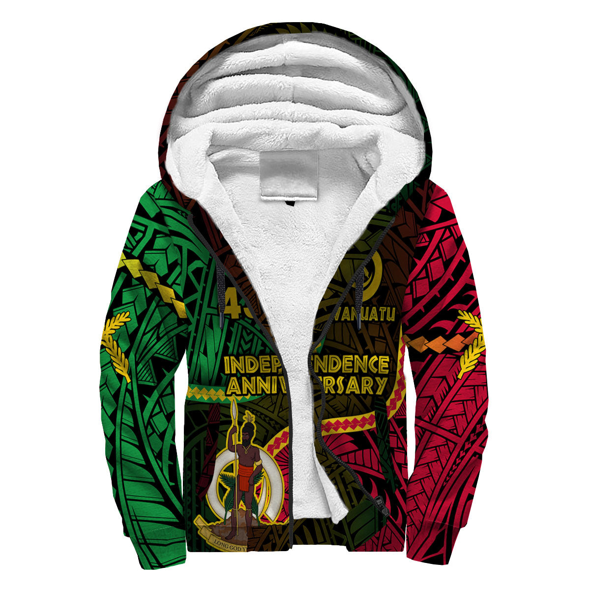 Vanuatu Sherpa Hoodie Independence Day 43rd Anniversary Style