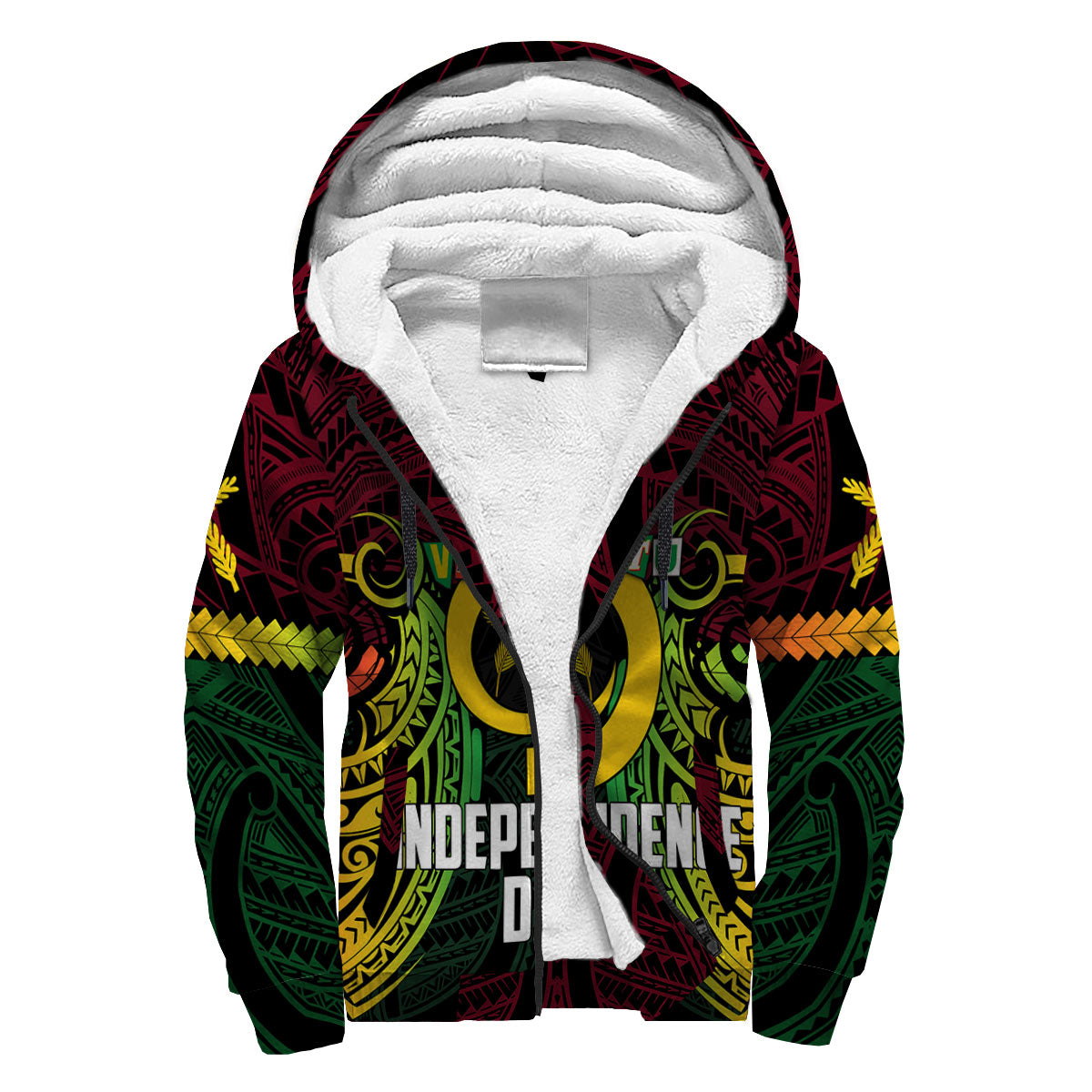 Vanuatu Sherpa Hoodie Independence Day 43rd Anniversary Style 2