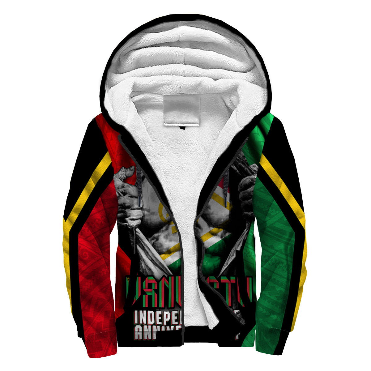 Vanuatu In Me Independence Day Sherpa Hoodie 43rd Anniversary Style