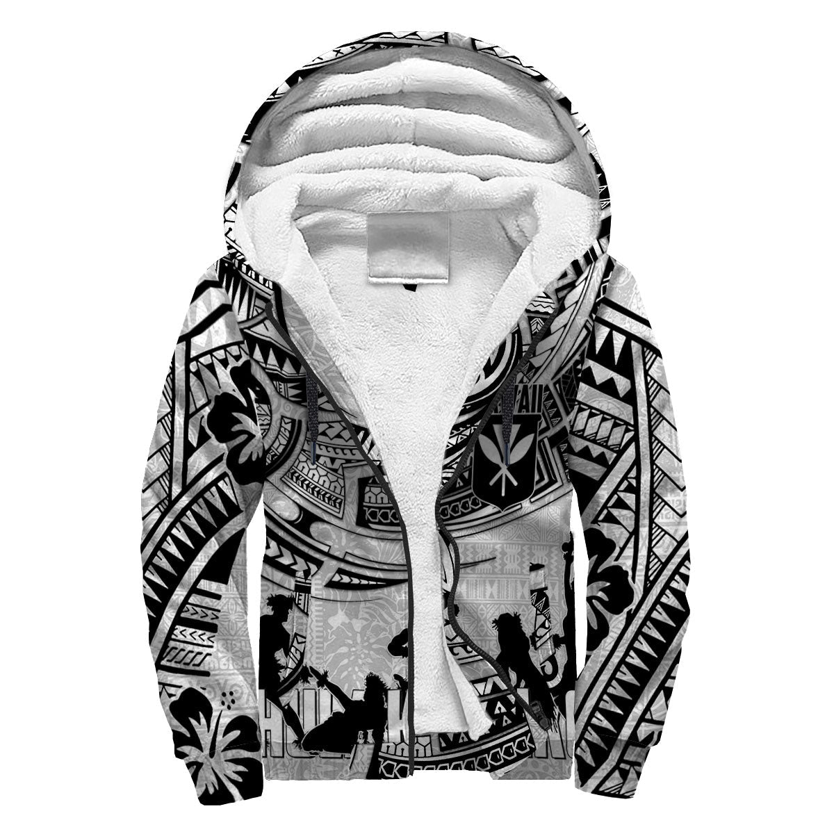 Hawaiian Hula Kahiko Sherpa Hoodie