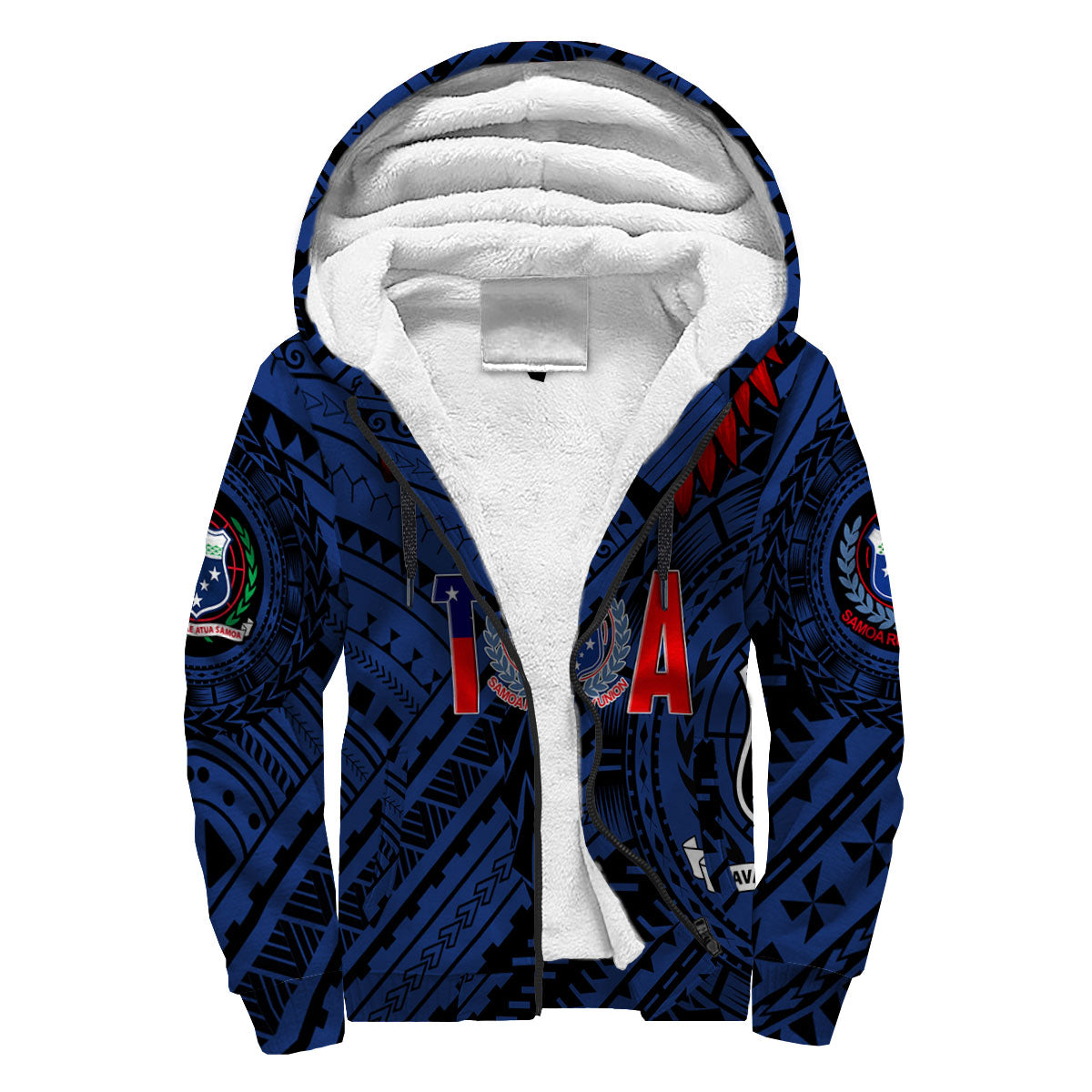 Samoa TOA Rugby Sherpa Hoodie Ulafala Style