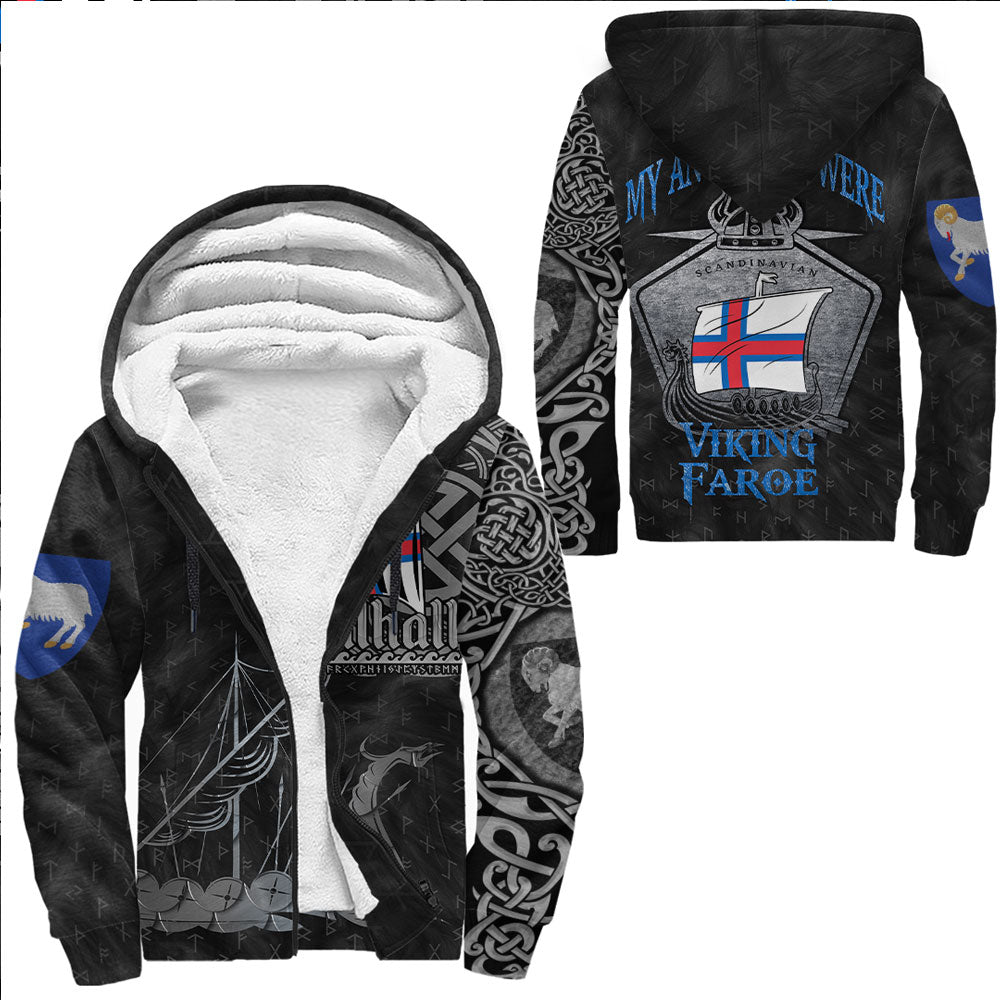 Viking Sherpa Hoodie  Faroe Island Drakkar