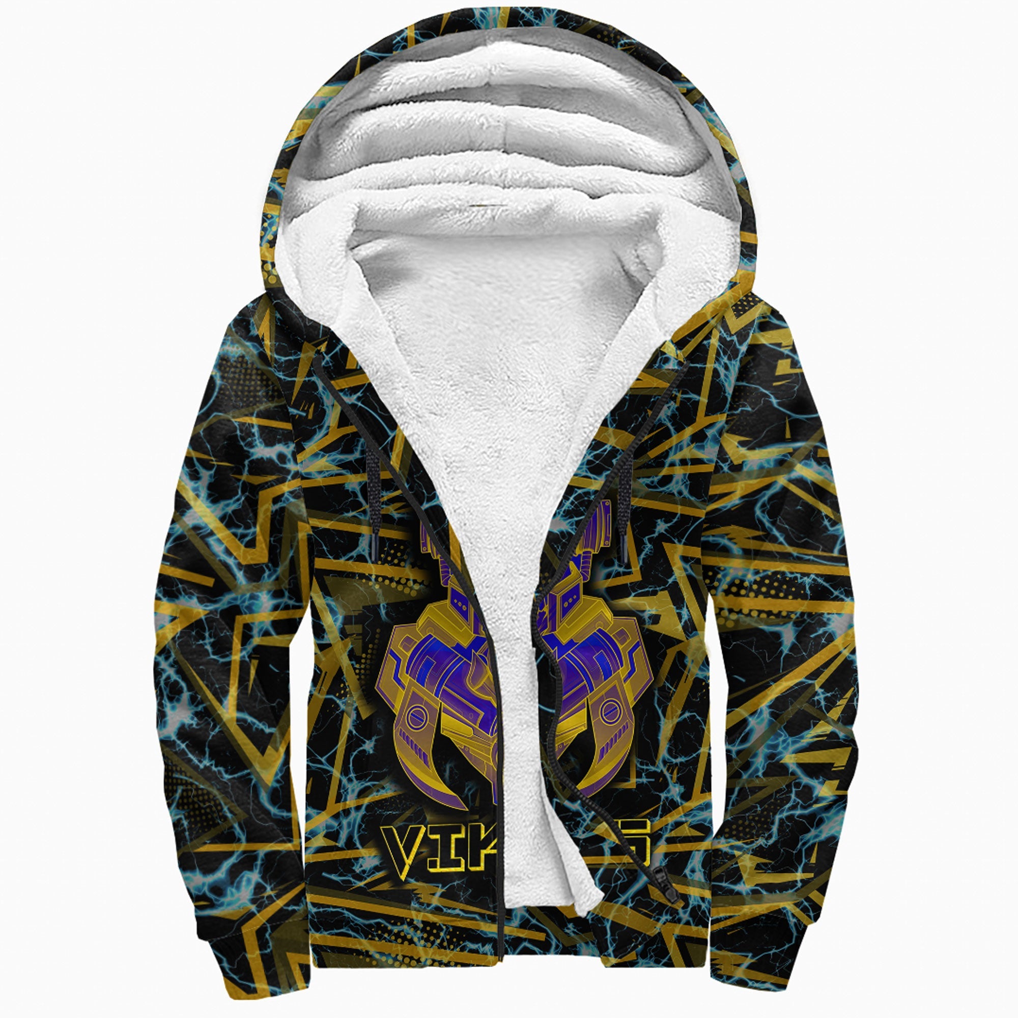 Viking Sherpa Hoodie 3D Robo Warrior