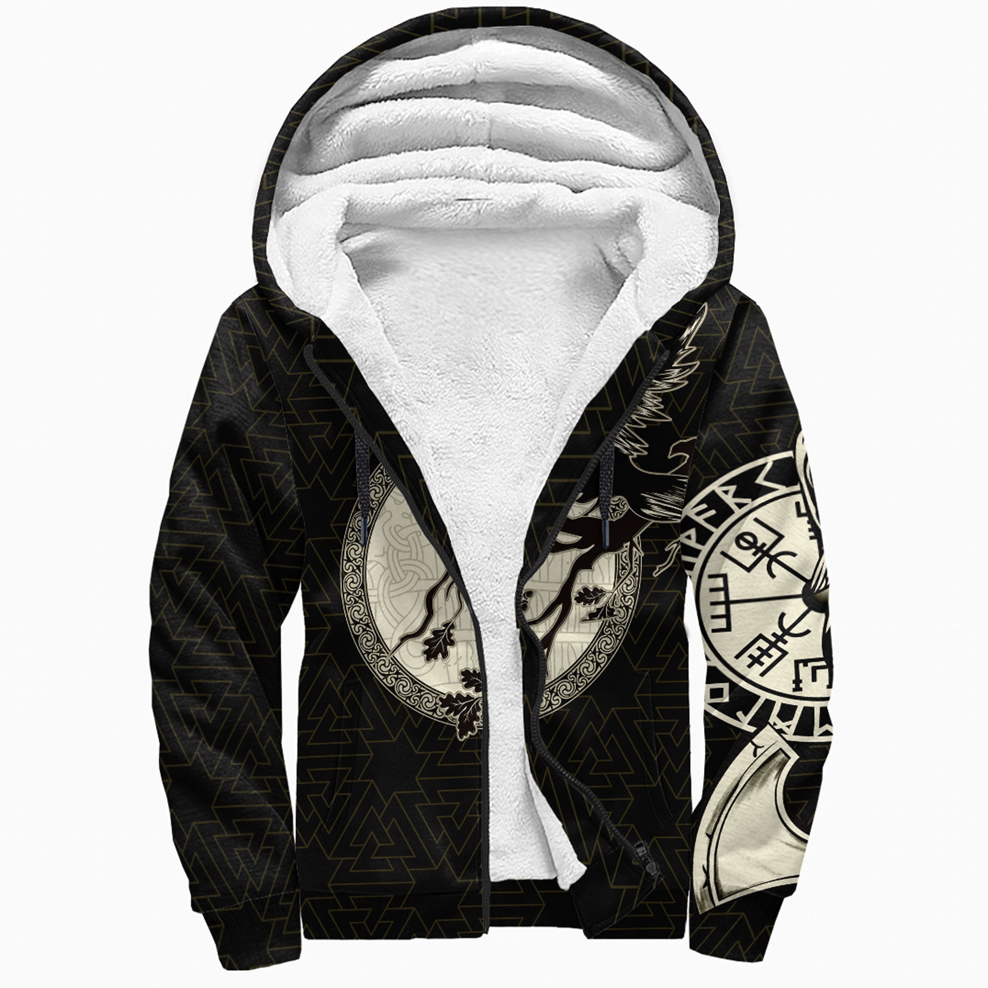Viking Sherpa Hoodies Raven