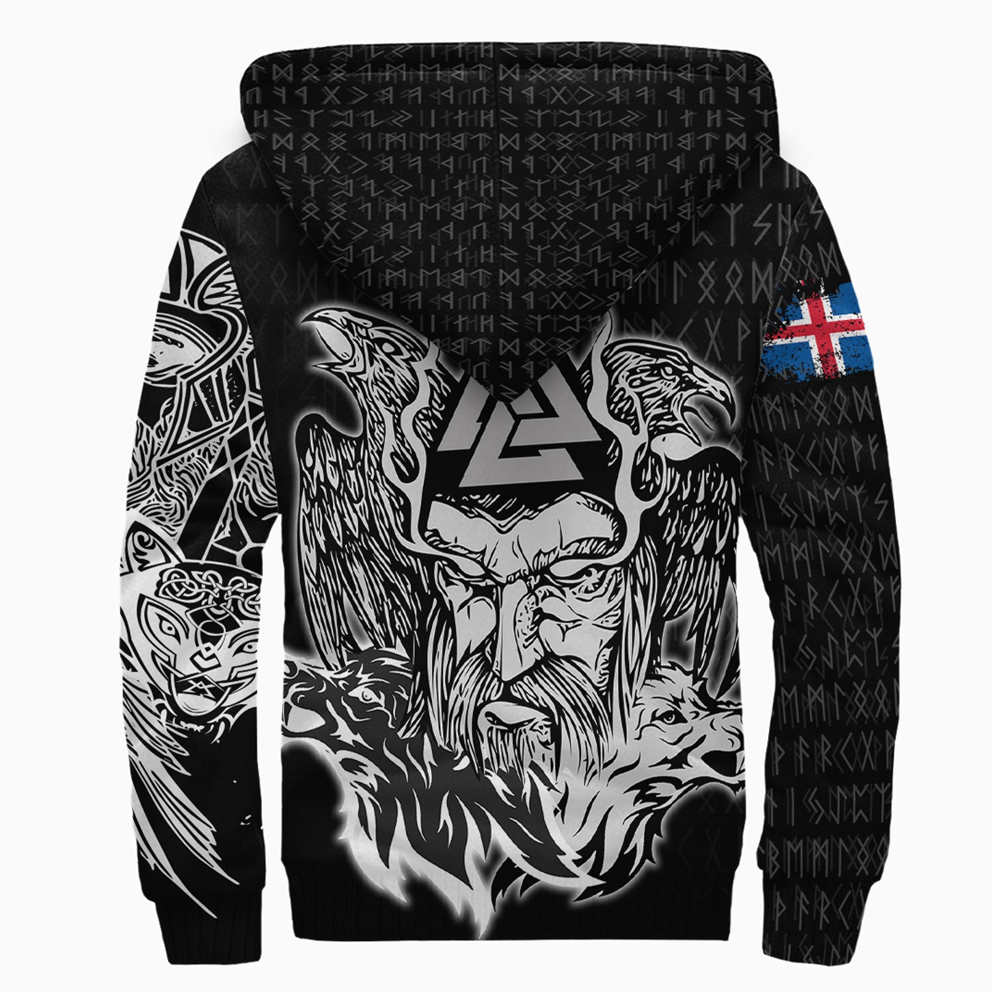 Viking Sherpa Hoodie Iceland Odin
