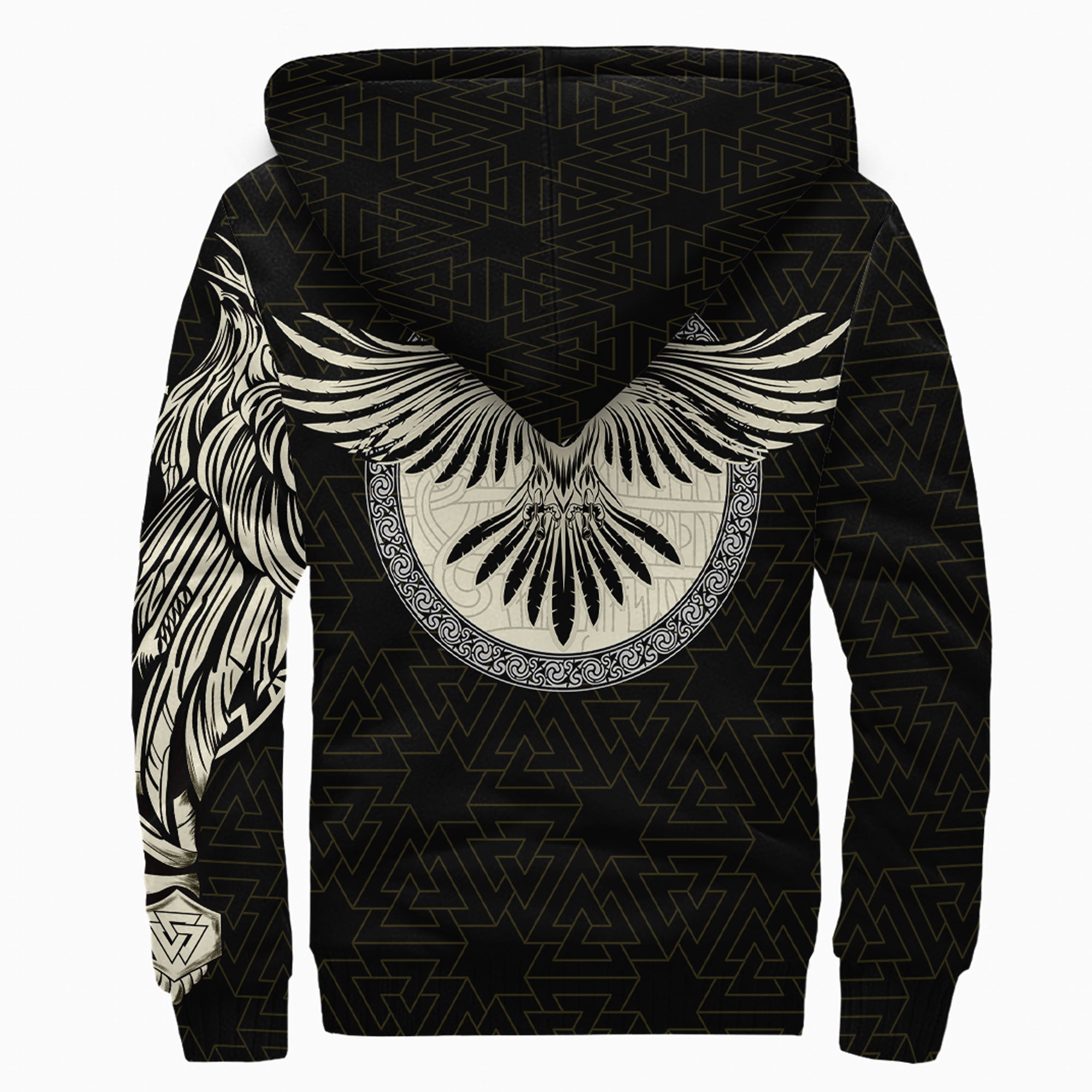 Viking Sherpa Hoodies Raven