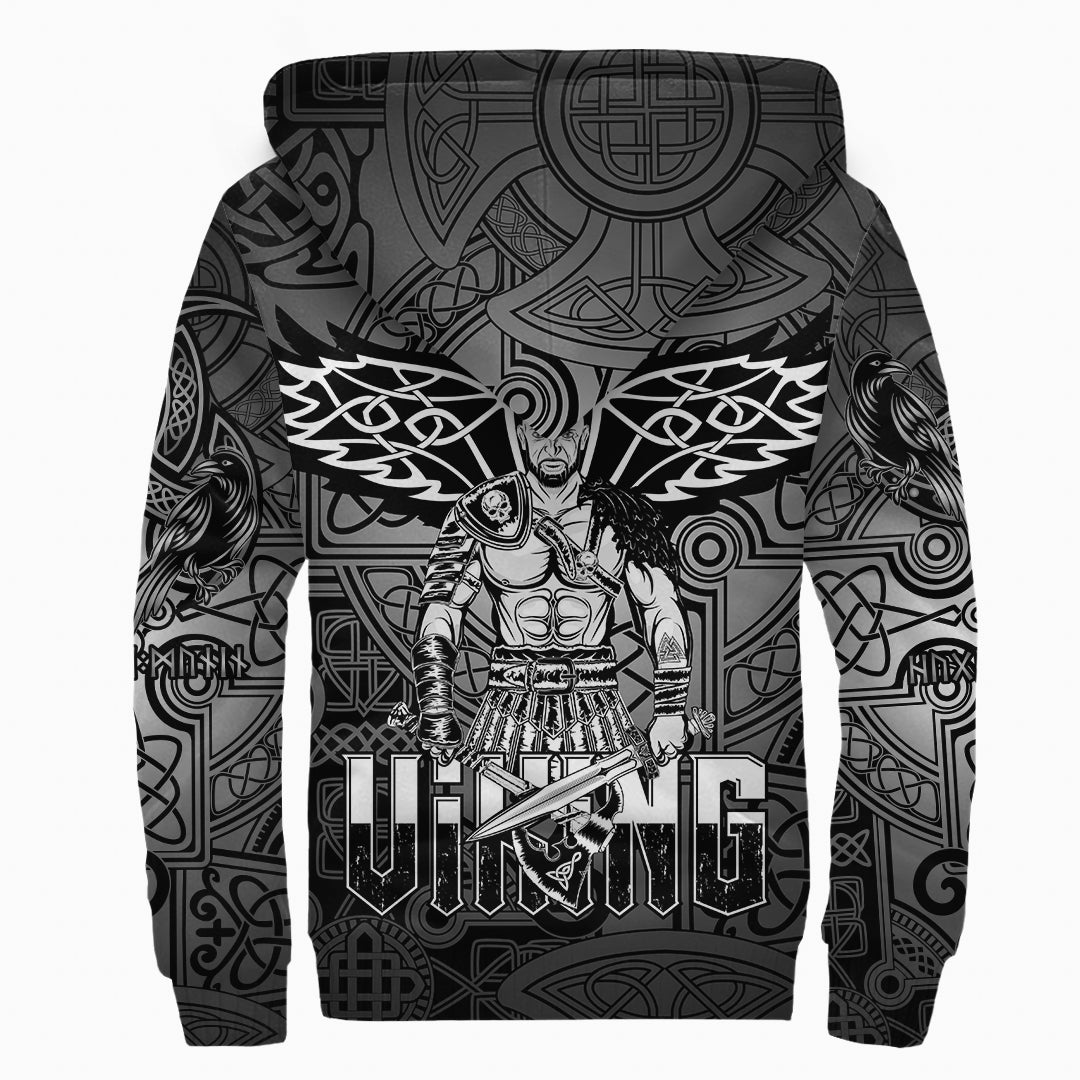 Viking Sherpa Hoodie Celtic Warrior