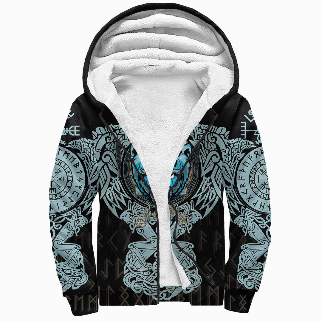 Viking Sherpa Hoodie Bear Tattoo 