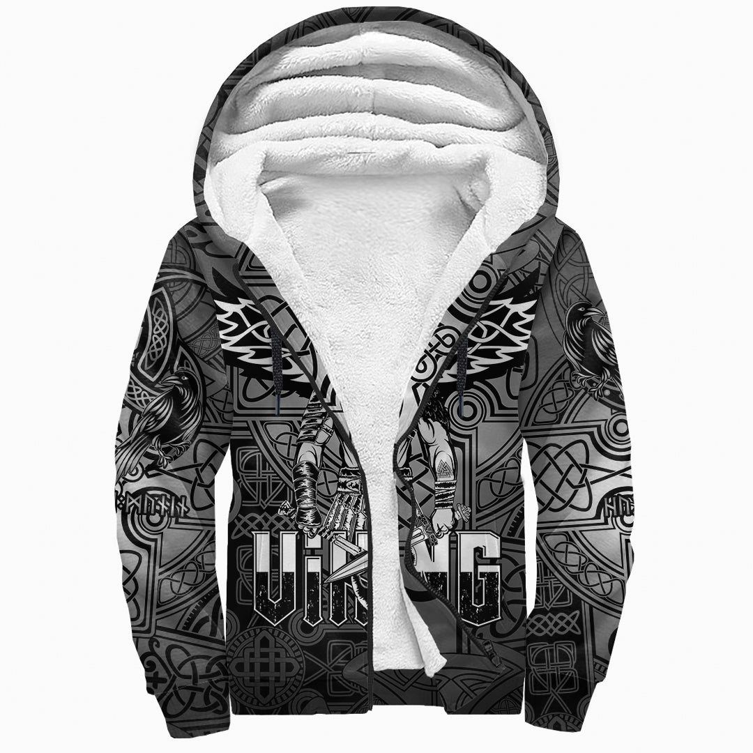 Viking Sherpa Hoodie Celtic Warrior