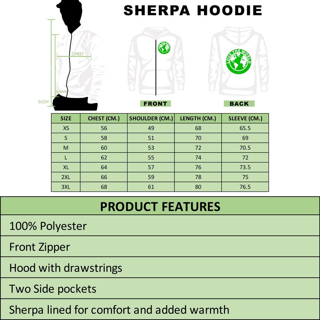 Viking Sherpa Hoodie Valknut and Dragon Tattoo