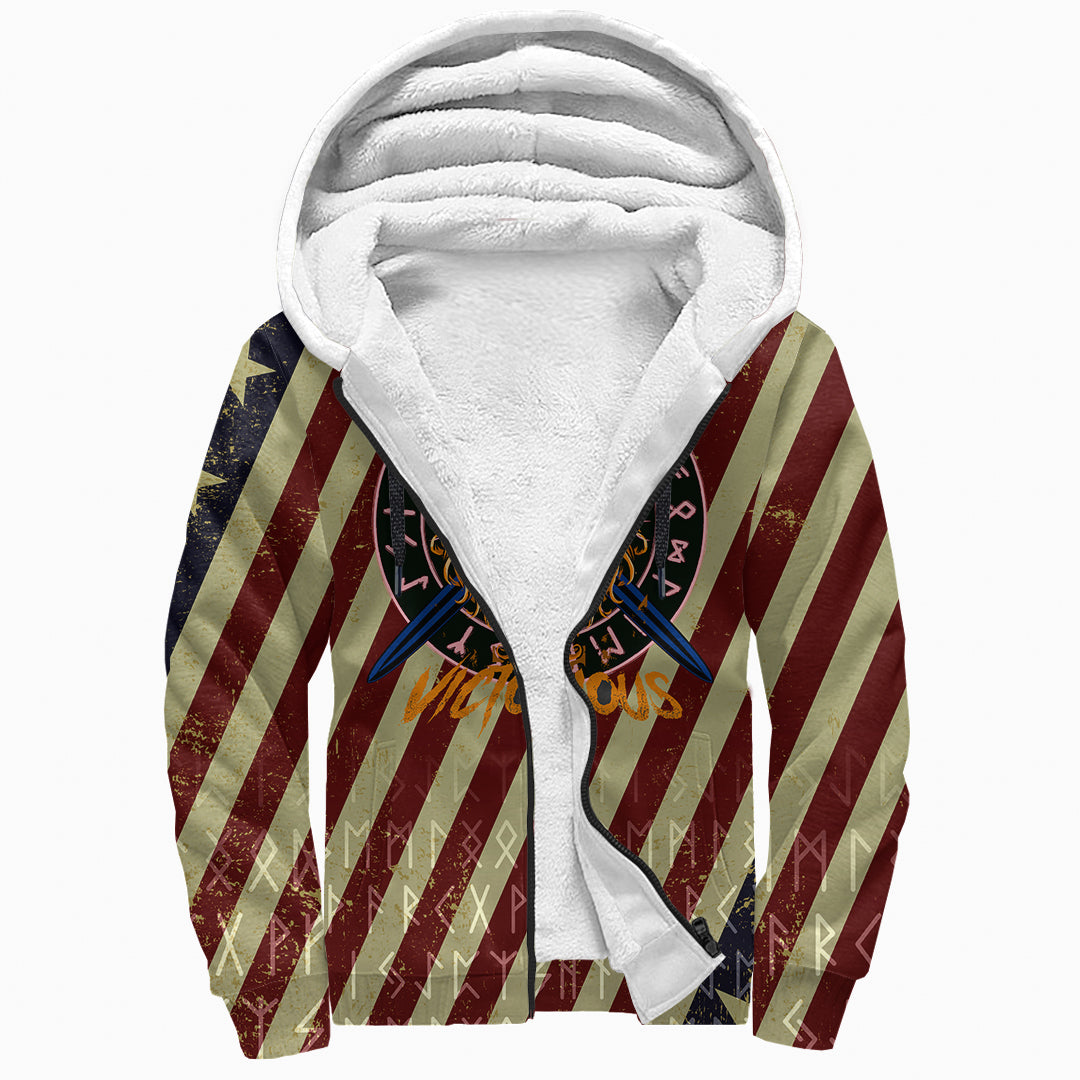 Viking Sherpa Hoodie American Warrior Victorious